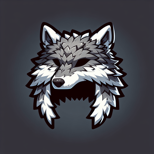 Wolf skin hat.
Single Game Texture.  In-Game asset.  2d.  Blank background.  High contrast.  No shadows