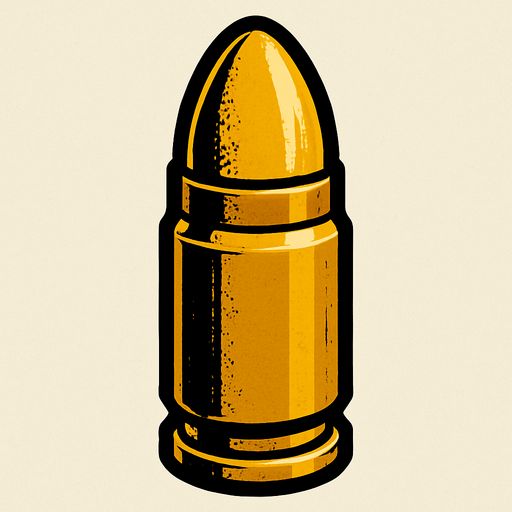 Gerçek mermiye benzeyen mermi yap.
In-Game asset.  2d.  High contrast.  No shadows