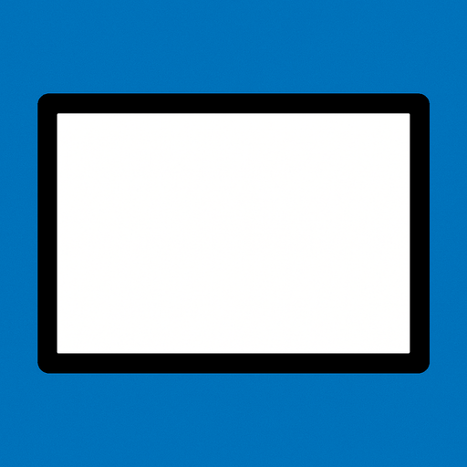 white rectangle with no background.
In-Game asset.  2d.  High contrast.  No shadows