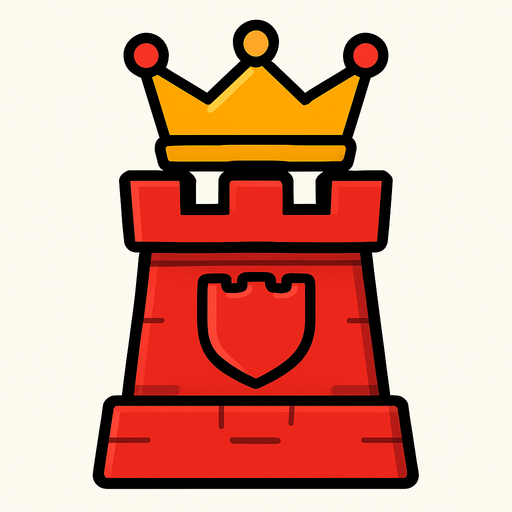 King tower red.
In-Game asset.  2d.  High contrast.  No shadows