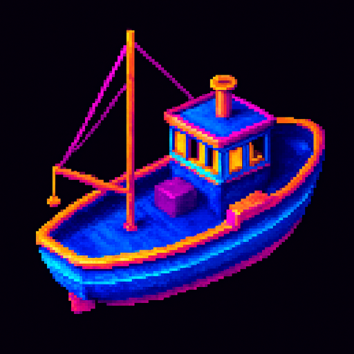 3/4 top down view of this boat.