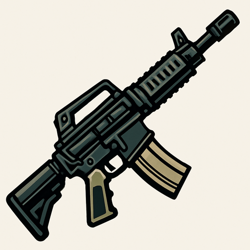 yüksek çözünürlüklü topdown bakış açısı makineli tüfek olsun.
In-Game asset.  2d.  High contrast.  No shadows