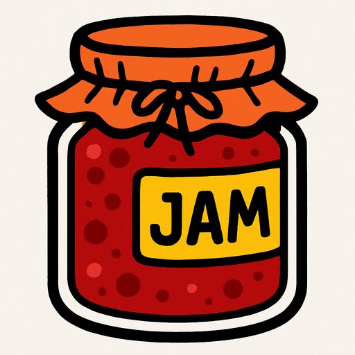 Jar of jam.
In-Game asset.  2d.  High contrast.  No shadows