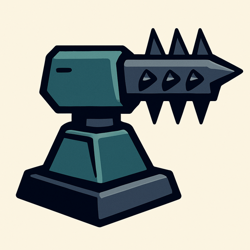 Spike turret.
In-Game asset.  2d.  High contrast.  No shadows