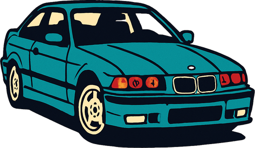 BMW e36.
In-Game asset.  2d.  High contrast.  No shadows