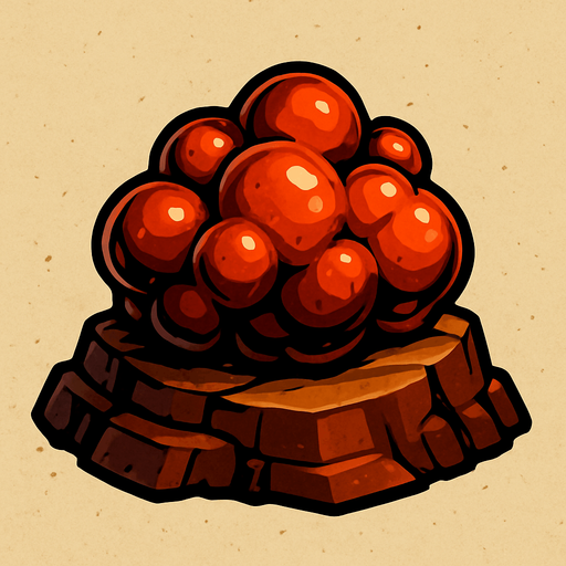 Helium cevheri - yazısız.
In-Game asset.  2d.  High contrast.  No shadows