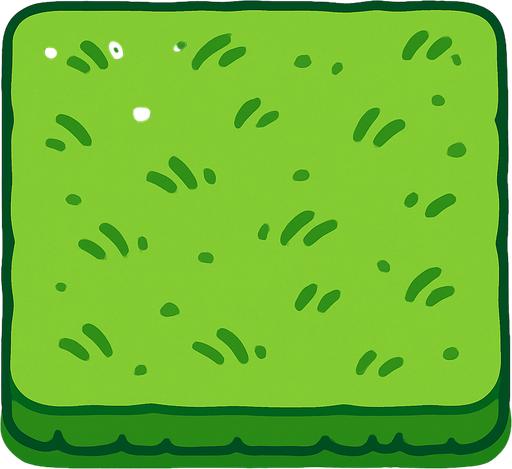 Full green ground.
In-Game asset.  2d.  High contrast.  No shadows