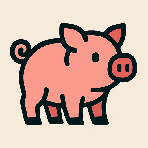 Make a pig.
In-Game asset.  2d.  High contrast.  No shadows