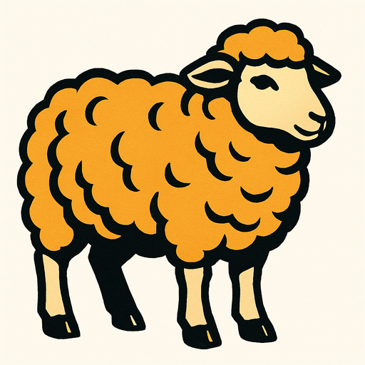 Koyun.
In-Game asset.  2d.  High contrast.  No shadows