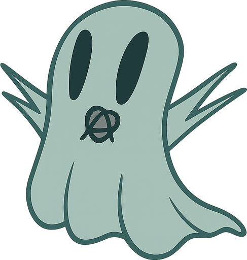 Ghost. No background. Transparent background. Blank background. No shadows. 2d. In-Game asset. flat
