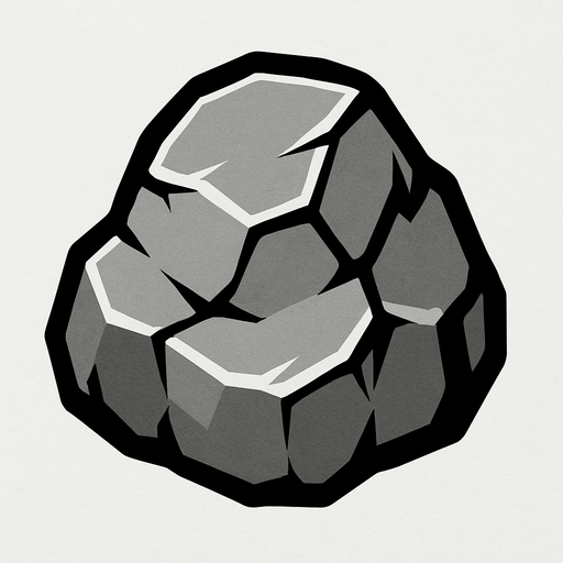 Taş tasarla grey.
In-Game asset.  2d.  High contrast.  No shadows