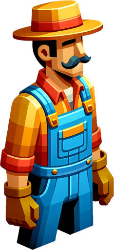 sağa doğru bakan marıo.
Single Game Texture. In-Game asset. 2d. Blank background. High contrast. No shadows.