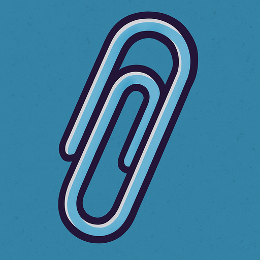 Paperclip.
In-Game asset.  2d.  High contrast.  No shadows