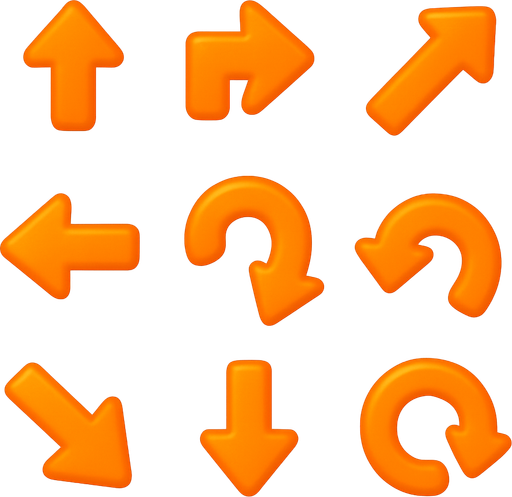 Orange arrow pack assets. Blur. HD color.
Single Game Texture. In-Game asset. 2d. Blank background. High contrast. No shadows.