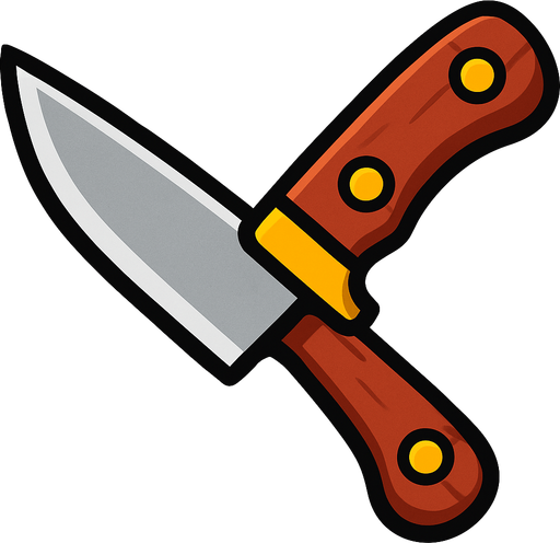 knife.
In-Game asset.  2d.  High contrast.  No shadows