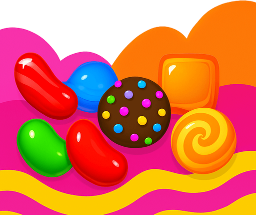 candy crush background.
In-Game asset.  2d.  High contrast.  No shadows