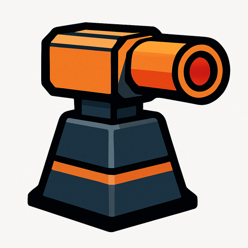 lazer kulesi küçük.
In-Game asset.  2d.  High contrast.  No shadows