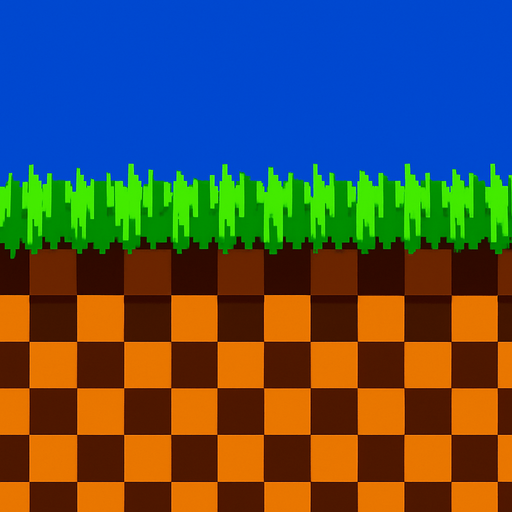 make the typical Sonic 1 floor.
In-Game asset.  2d.  High contrast.  No shadows. 2d