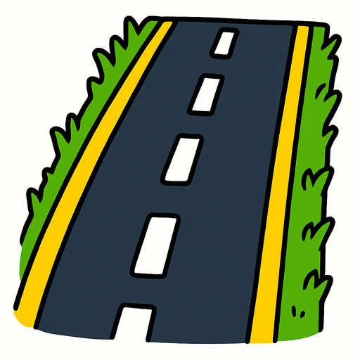 road.
In-Game asset.  2d.  High contrast.  No shadows