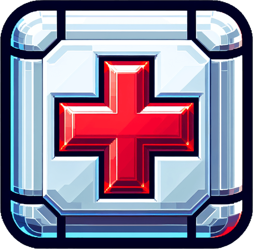 a sprite of a health pack.
a 2d sprite of a health pack