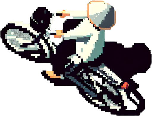 vietnamese on a bike, top down, from above, flat, 8 bit art, pixel art,
Single Game Texture. In-Game asset. 2d. Blank background. High contrast. No shadows.