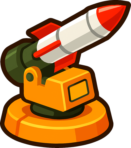 Missile launcher BTD6.
In-Game asset.  2d.  High contrast.  No shadows