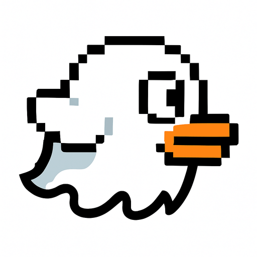Make a gost flapy bird.
In-Game asset.  2d.  High contrast.  No shadows