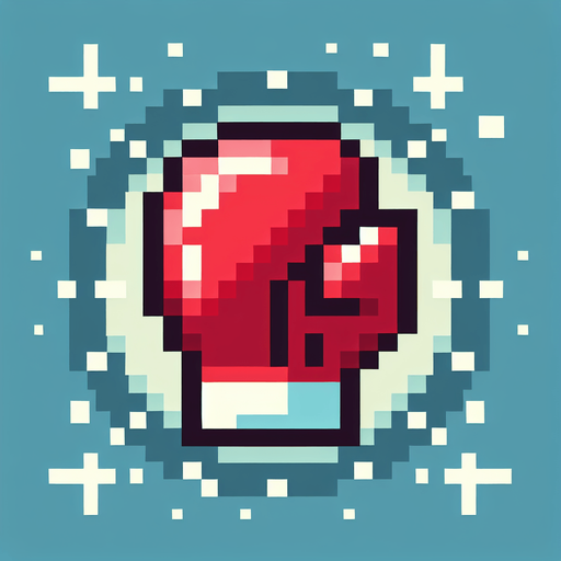 Boxing glove, pixel art
Single Game Texture. In-Game asset. 2d. Blank background. High contrast. No shadows.
