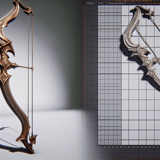 Warcraft 3 image of a bow..
Single Game Texture. In-Game asset. 2d. Blank background. High contrast. No shadows.
