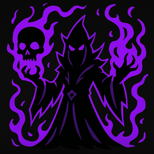 Black magic from fantasy.
In-Game asset.  2d.  High contrast.  No shadows
