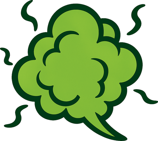 Fart cloud.
In-Game asset.  2d.  High contrast.  No shadows