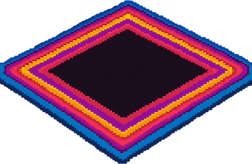 As que sea una alfombra, deja el centro vasio , pixelart