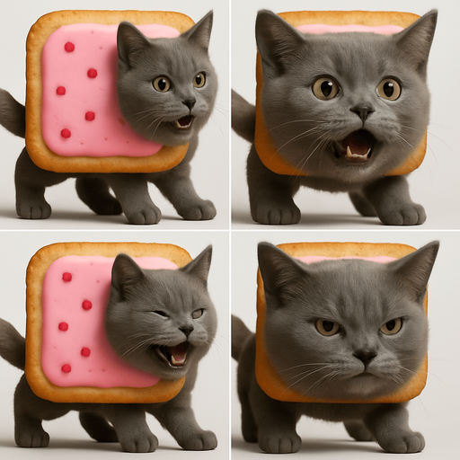 Sprite sheet with different face expressions : smile, surprise, fear, laught, angry...