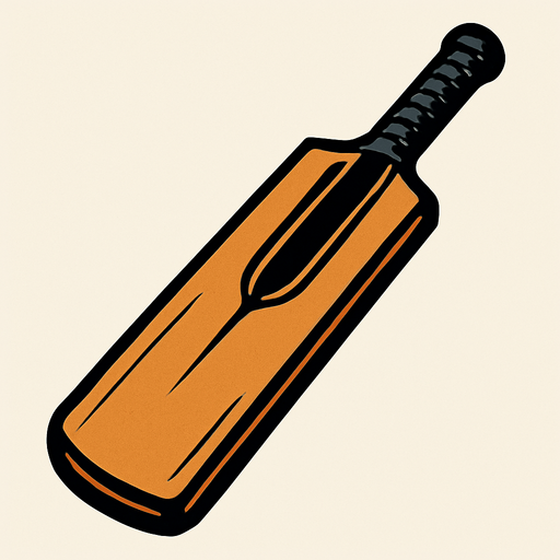 Cricket bat.
In-Game asset.  2d.  High contrast.  No shadows