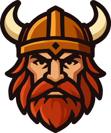 Viking kafası.
In-Game asset.  2d.  High contrast.  No shadows