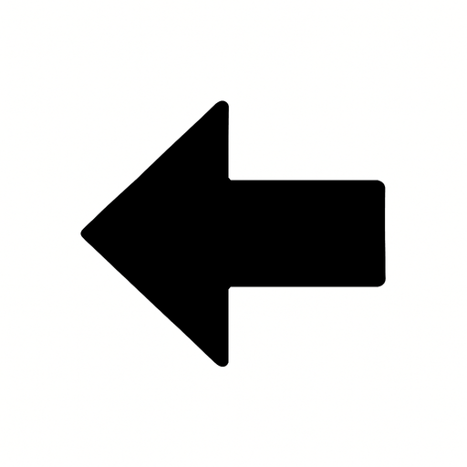 Arrow to left.
2d.  High contrast.  No shadows