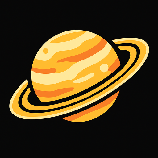 Saturn.
In-Game asset.  2d.  High contrast.  No shadows