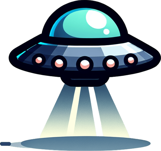 mini ufo.
Single Game Texture. In-Game asset. 2d. Blank background. High contrast. No shadows.