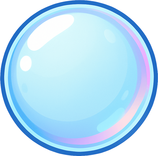 Bubble.
Single Game Texture.  In-Game asset.  2d.  Blank background.  High contrast.  No shadows