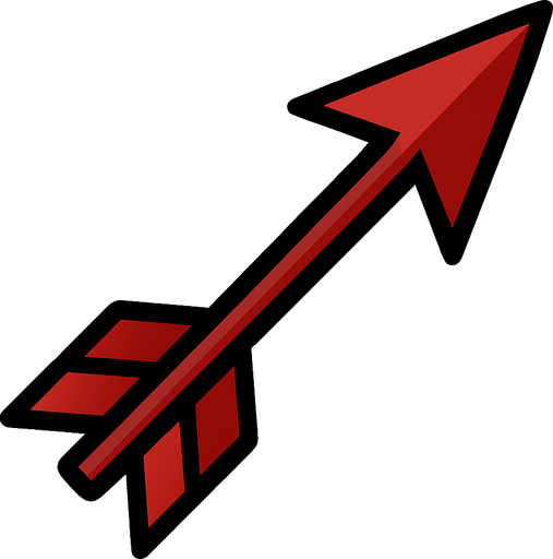 flèche.
In-Game asset.  2d.  High contrast.  No shadows