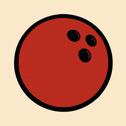 bowling topu.
In-Game asset.  2d.  High contrast.  No shadows