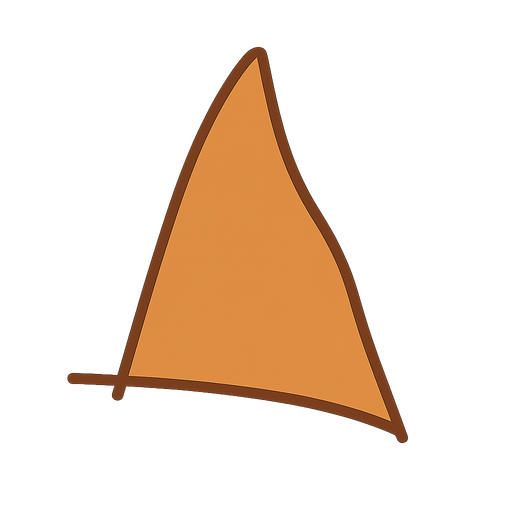 a triangle. No background. Transparent background. Blank background. No shadows. 2d. In-Game asset. flat