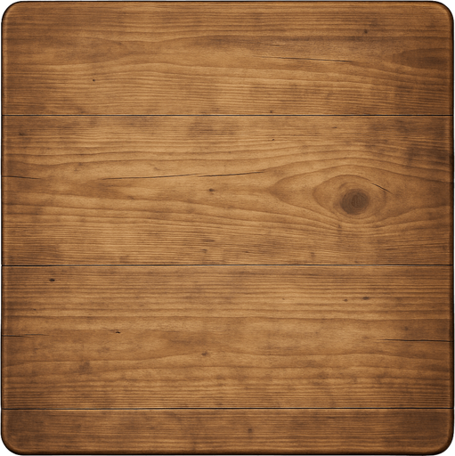 Üstten görünüm table - Yazısız - Gerçekçi.
In-Game asset.  2d.  High contrast.  No shadows