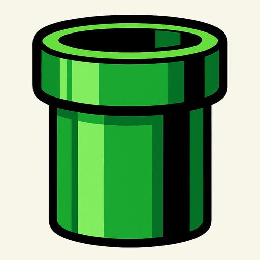 Pipe.
In-Game asset.  2d.  High contrast.  No shadows