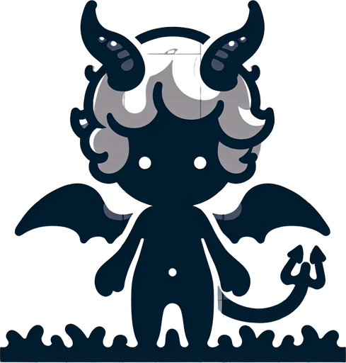the devil.
Single Game Texture. In-Game asset. 2d. Blank background. High contrast. No shadows.