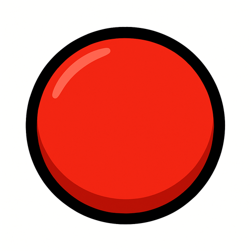 Botón rojo.
In-Game asset.  2d.  High contrast.  No shadows