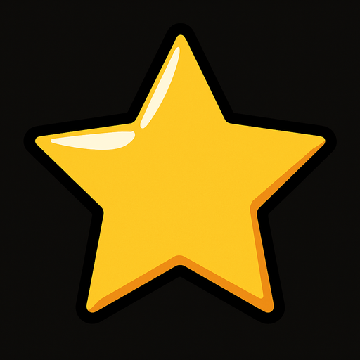 a star ⭐.
In-Game asset.  2d.  High contrast.  No shadows