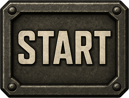 boton de inicio al estilo hoi4.
In-Game asset.  2d.  High contrast.  No shadows