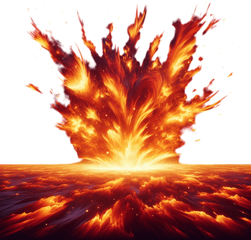 fire explosion on space.
Single Game Texture.  In-Game asset.  2d.  Blank background.  High contrast.  No shadows