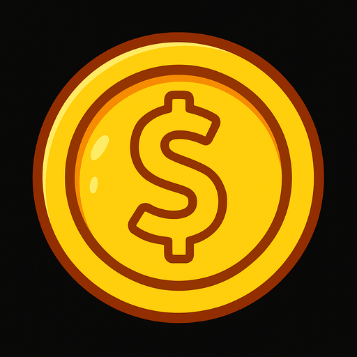 Coin.
In-Game asset.  2d.  High contrast.  No shadows